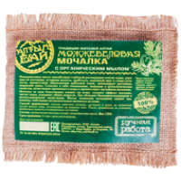 Мочалка "Можжевеловая" льняная с органическим мылом АЛТЫН, 130 г