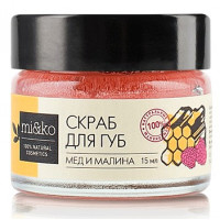 Скраб для губ Мед и малина, Mi&Ko, 15 мл