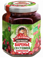Варенье со стевией клюквенное, Домашний погребок, 200 г