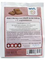 Коктейль высокобелковый с L-карнитином Шоколад, MVL, 300 г Коктейль высокобелковый с L-карнитином Шоколад, MVL, 300 г