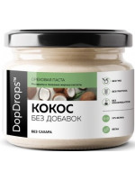 Паста Кокосовая без добавок, DopDrops, 250 г, ст/б